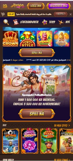 Alawin mobilcasino med bonus og utvalgte casinospill