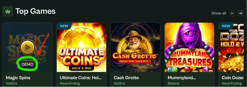 Oversikt over anbefalte nettcasinospill