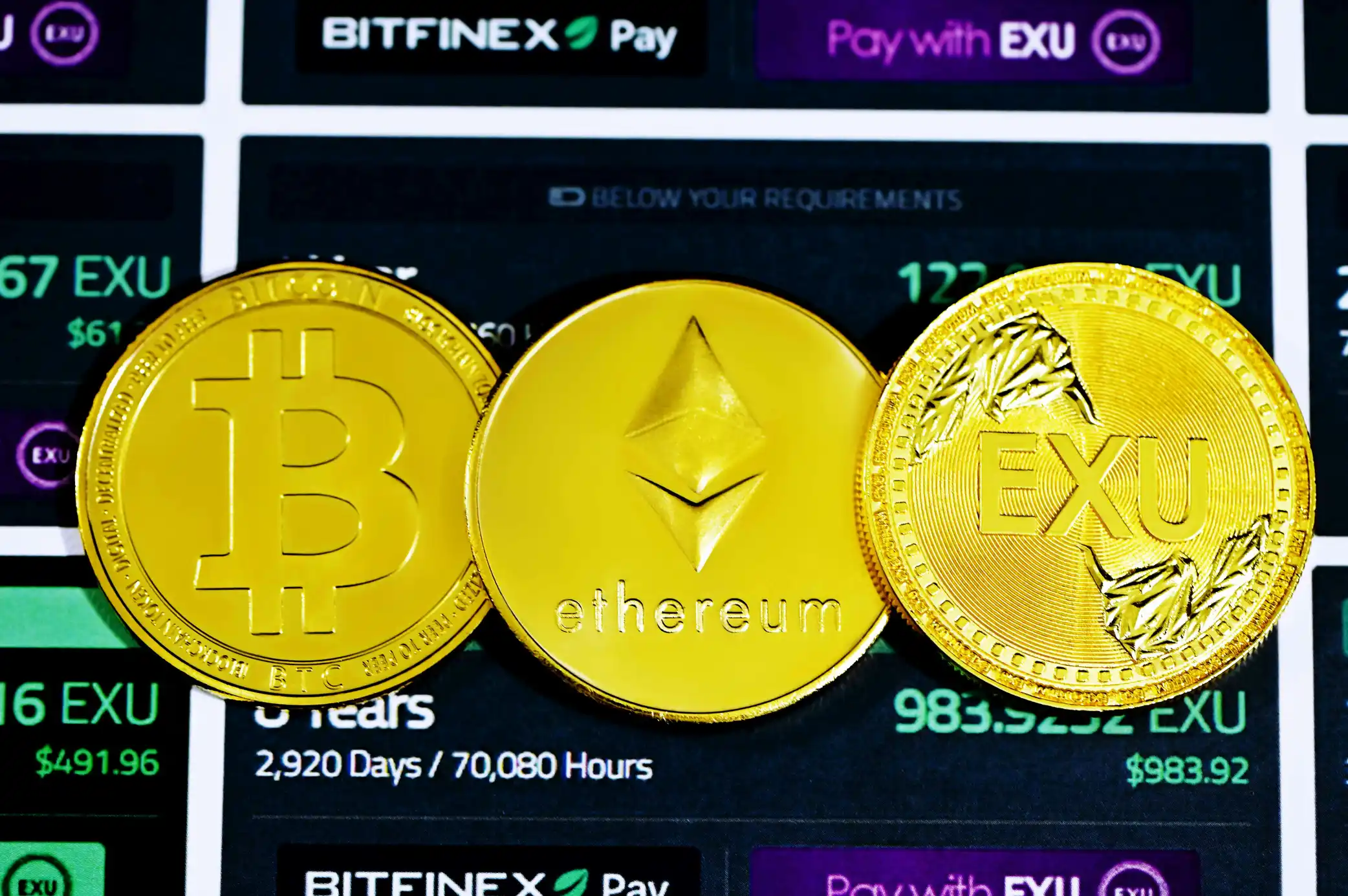Bitcoin, Ethereum og EXU foran en kryptobørs
